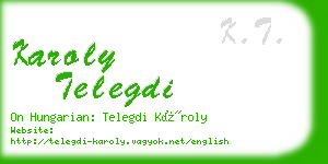 karoly telegdi business card